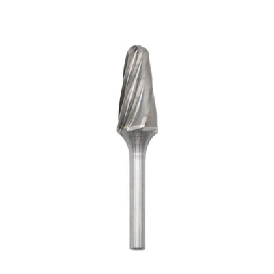 F ต้นไม้รัศมีปลาย Tungsten Carbide Burr 16mm * 25mm อลูมิเนียมตัด Die Grinder บิตการบด