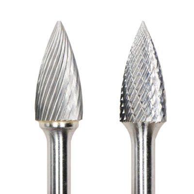 12mm Dia SG ต้นไม้จุดปลาย Double Cut Carbide Burr 6mm Shank Carbide Burrs สําหรับเครื่องบด